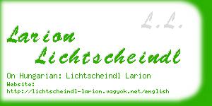 larion lichtscheindl business card